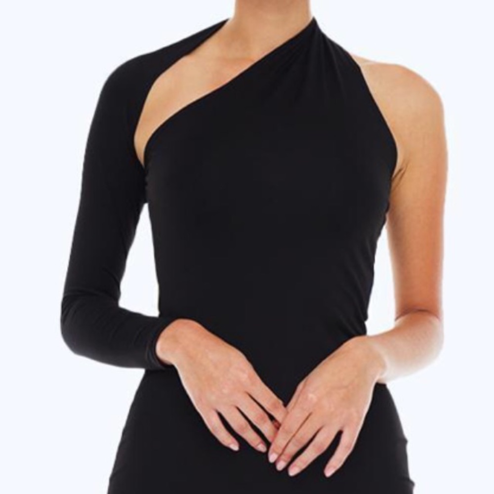 Black one shoulder dress